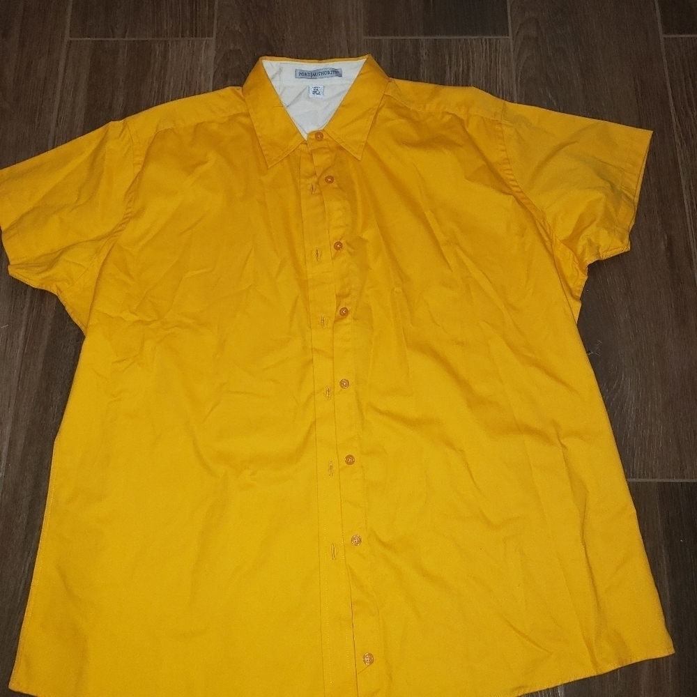 PORT AUTHORITY MEN'S YELLOW GOLD SHIRT SZ XXL